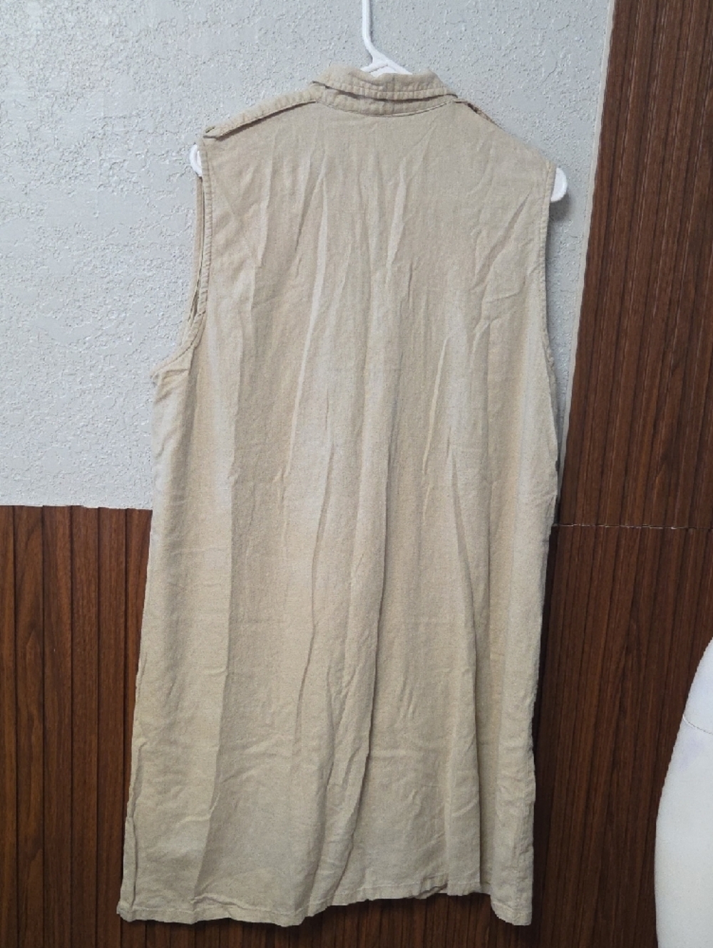 White Stag Tan Linen Blend Button-Up Top Xlarge Size Linen And  Rayon P2p 24 In - Picture 5 of 6